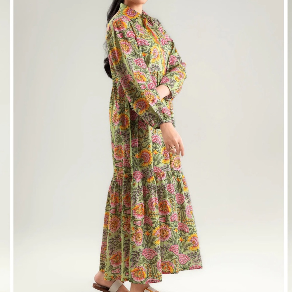 Maria B. Small Dress Bundle of 4 Floral Maxi Dresses Collection Long Sleeve - Picture 7 of 7